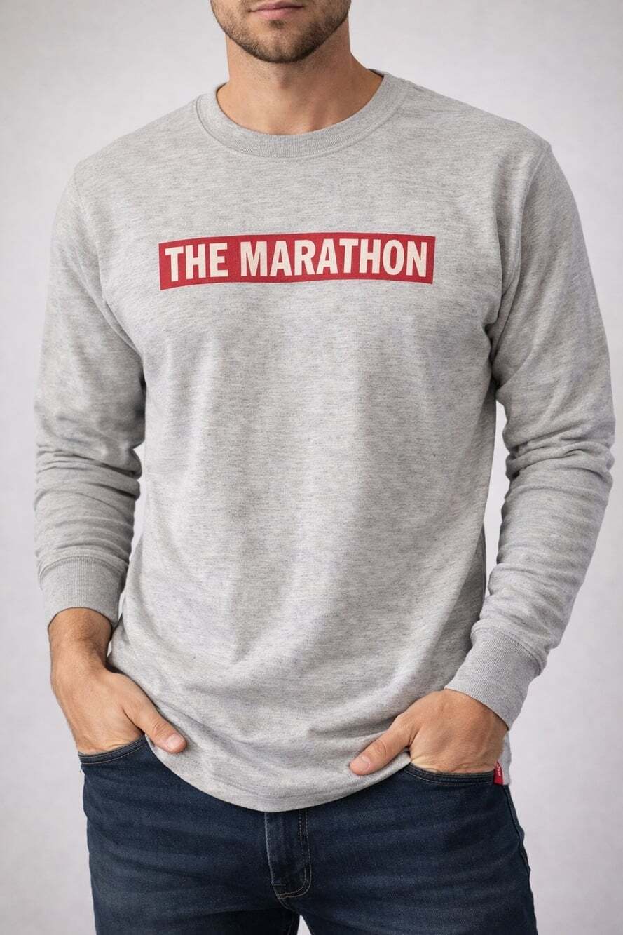 New The Marathon Clothing TMC Bar Mens 5XL Heather Gray Sweatshirt NWT New A200